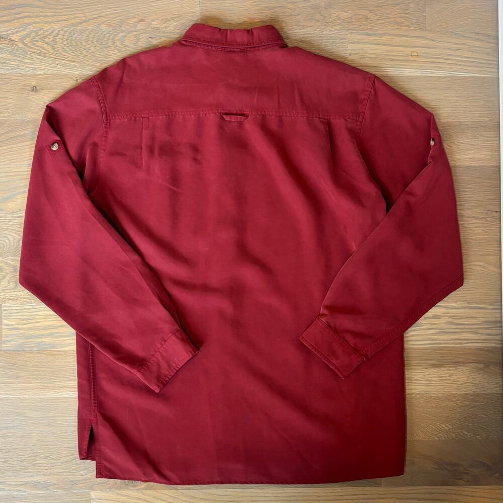 The North Face Syncline Button Down Shirt Manzanita Red Mens Size Medium - Picture 6 of 9